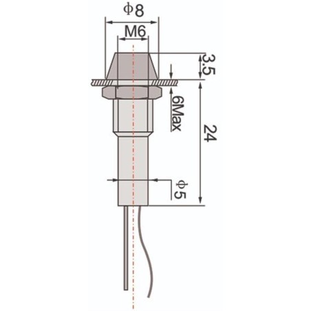 ΕΝΔΕΙΚΤΙΚΗ ΛΥΧΝΙΑ LED 12V ΜΠΛΕ Φ05