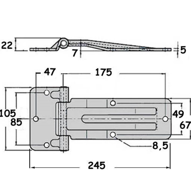 ΜΕΝΤΕΣΕΣ ΓΑΛΒΑΝΙΖΕ ΜΕ ΓΟΝΑΤΟ 240Χ55ΜΜ