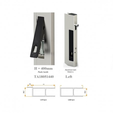 ΚΛΕΙΣΤΡΟ ΟΡΙΖΟΝΤΙΟ KLEVER Α PLAST ΑΡΙΣΤ 400mm