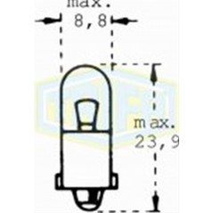 ΛΑΜΠΑ ΕΛΙΑ 12V-3W ΒΑ 9s