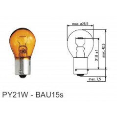 ΛΑΜΠΑ ΚΑΡΥΔΑΚΙ 24V-21W ΠΟΡΤΟΚΑΛΙ