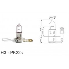 ΛΑΜΠΑ ΙΩΔΙΟΥ Η3 12V 55W ΜΕ ΚΑΛΩΔΙΟ