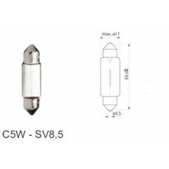 ΛΑΜΠΑ ΣΩΛΗΝΩΤΗ 12V 5W