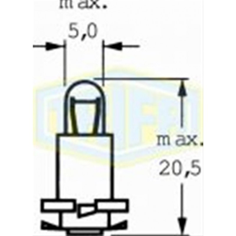 ΛΑΜΠΑ ΥΑΛΟΥ ΜΕ ΝΤΟΥΙ VOLVO 24V 1.2W