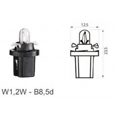 ΛΑΜΠΑ ΥΑΛΟΥ ΜΕ ΝΤΟΥΙ 24V 1.2W
