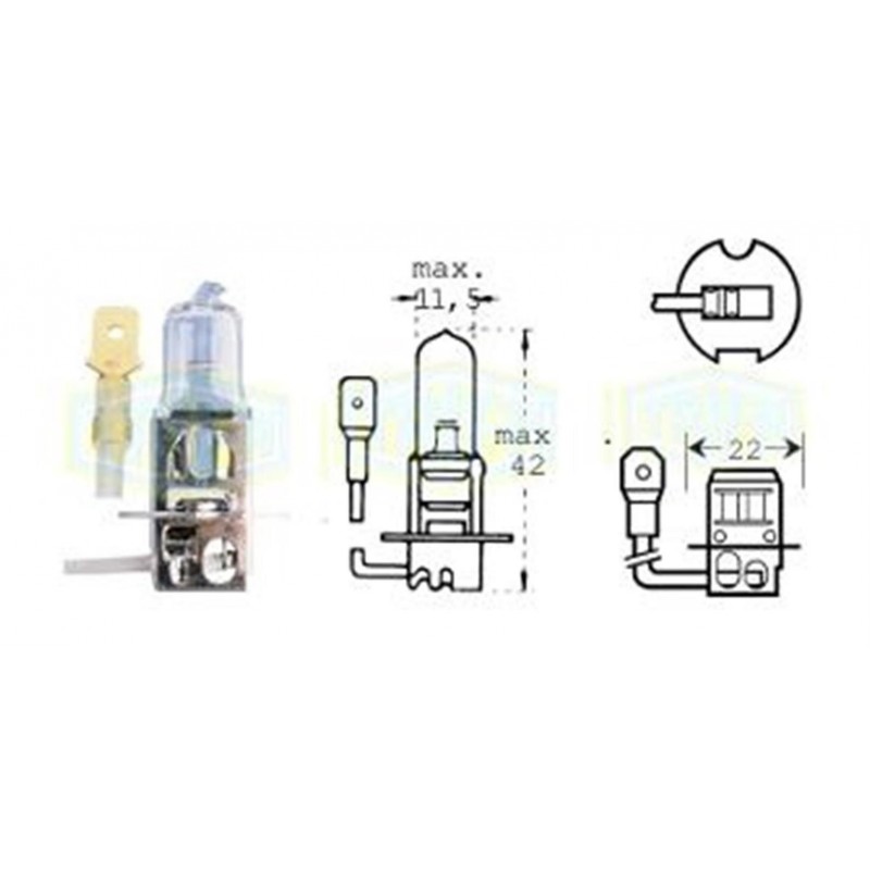 ΛΑΜΠΑ ΙΩΔΙΟΥ Η3 24V-100W ΜΕ ΚΑΛΩΔΙΟ