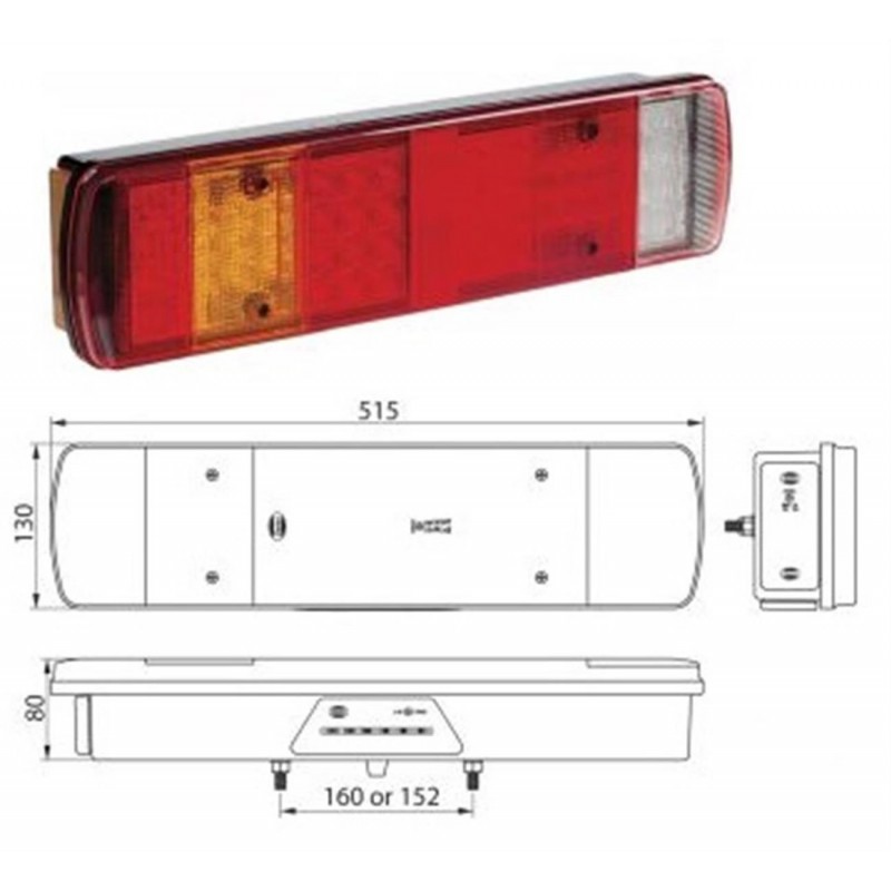 ΦΑΝΑΡΙ STOP SCANIA 144 LED LEFT