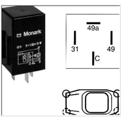 ΡΕΛΕ ΦΛΑΣΕΡ 12V 2/4 x 21W  4 ΕΠΑΦΩΝ