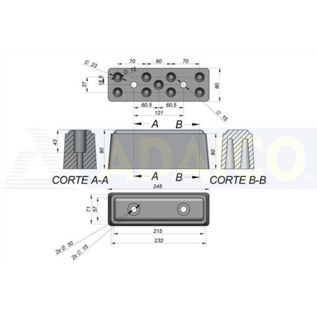 ΤΑΚΟΣ ΚΡΟΥΣΕΩΣ 2 ΟΠΩΝ 245Χ80Χ90