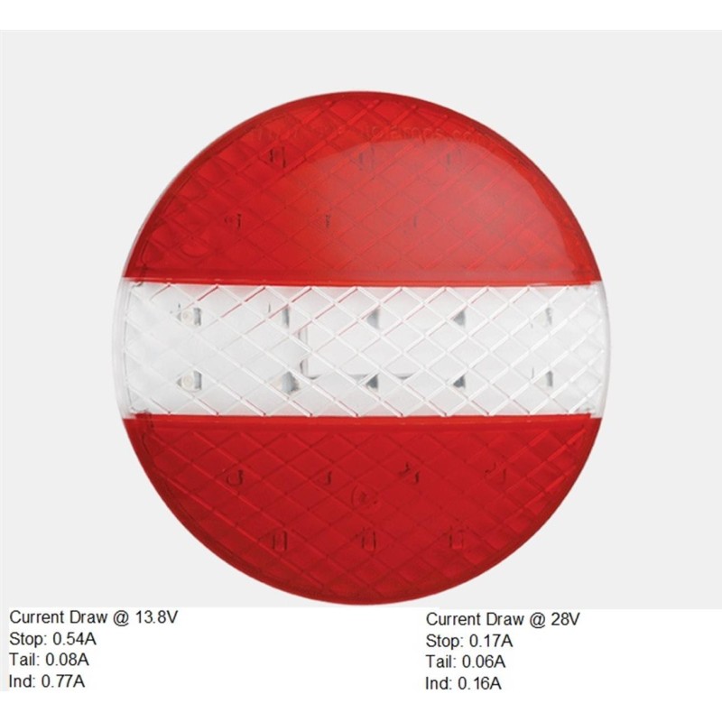 ROUND STOP LAMP 12/24V 140mm