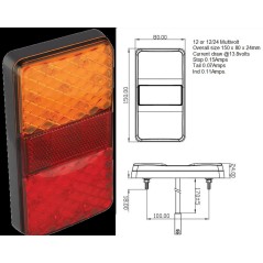 ΦΑΝΑΡΙ STOP LED ΤΡΕΙΛΟΡ 12/24V