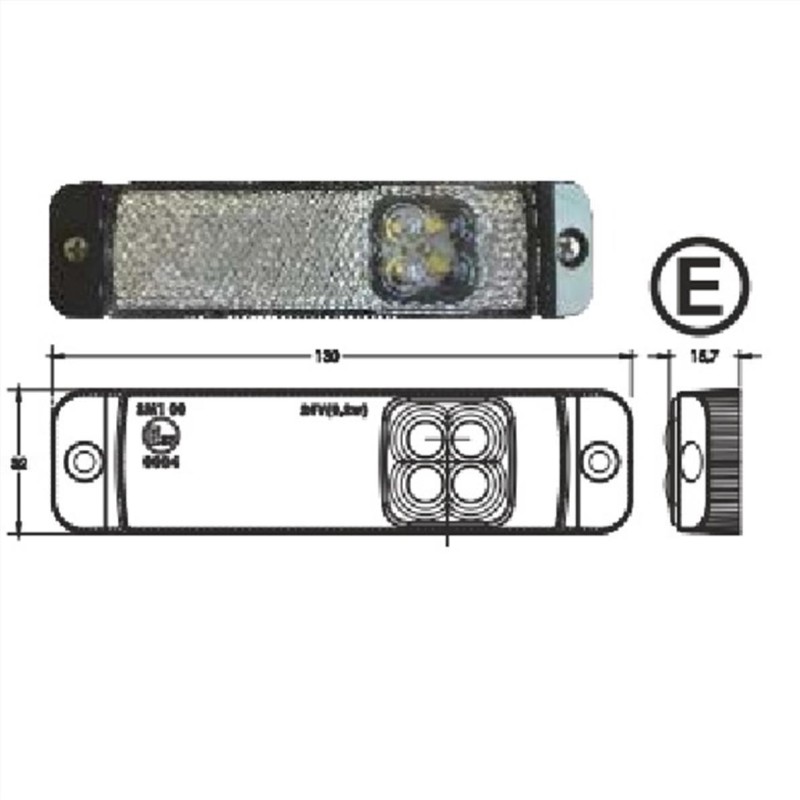 ΦΑΝΑΡΙ ΟΓΚΟΥ ΜΑΚΡΟΣΤΕΝΟ ΛΕΥΚΟ LED 24V