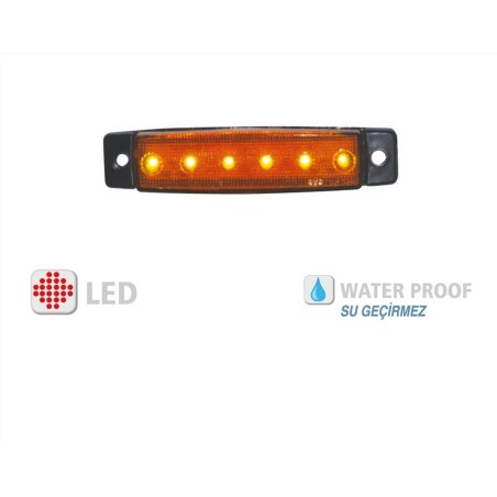 ΦΑΝΑΡΙ ΟΓΚΟΥ ΚΙΤΡΙΝΟ 6 LED 24V TW