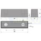 RUBBER BUMPER 2 HOLES 200X52X50