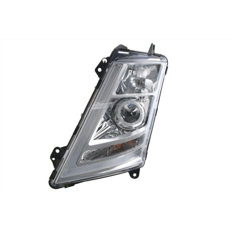 Headlamp L (D1S/H1/LED/PY21W, manual, insert colour: chromium-plated, indicator colour: transparent) fits: VOLVO FH II 01.12-