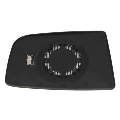 Side mirror glass R (embossed, with heating, chrome, round lock) fits MERCEDES SPRINTER 906 VW CRAFTER 2E 04.06-06.18