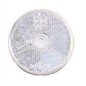 ROUND REFLECTOR WHITE WITH MOUNTING HOLE D60mm