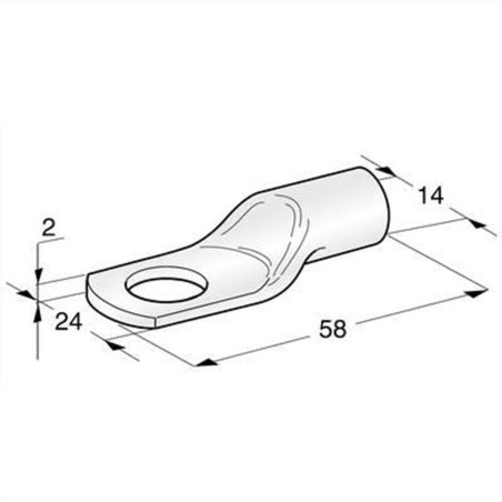 ΦΙΣΑΚΙ ΣΤΡΟΓΓΥΛΟ ΠΑΠΟΥΤΣΑΚΙ ΑΣΗΜΙ L58 Μ13 75ΜΜ