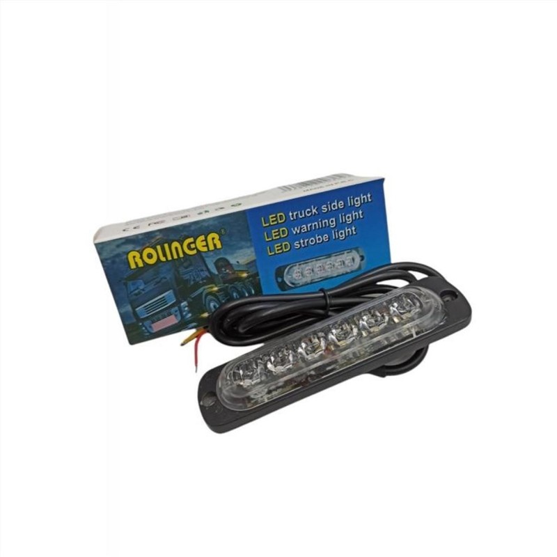ΦΑΝΑΡΙ LED STROBE 12-24V 110X30mm 06PCS ΚΙΤΡΙΝΟ