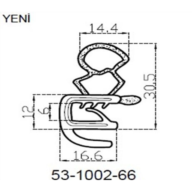 DOOR PROFILE WITH METAL CARRIER OPEL RENAULT