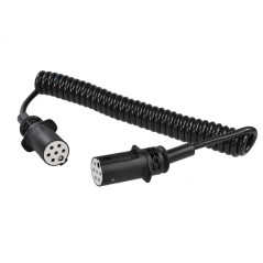 Spiral electric wire (polyurethane, working length 3,5m, max length 4m, number of pins 7, plug type S, 24V)