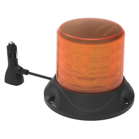 LED BEACON WITH MAGNETIC BASE SPIRAL CABLE AND CIGARETTE PLUG