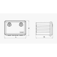 TOOLBOX PLASTIC JUST 2LOCKS 600X415X460 JUST