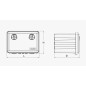 TOOLBOX PLASTIC JUST 2LOCKS 600X415X460 JUST
