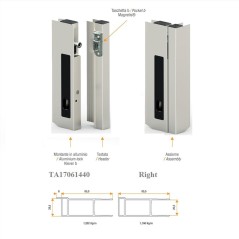HANDLE KLEVER Β PLASTIC HANDLE HORIZ400mm LEFT